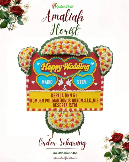 Papan Bunga Pernikahan Malangsuko